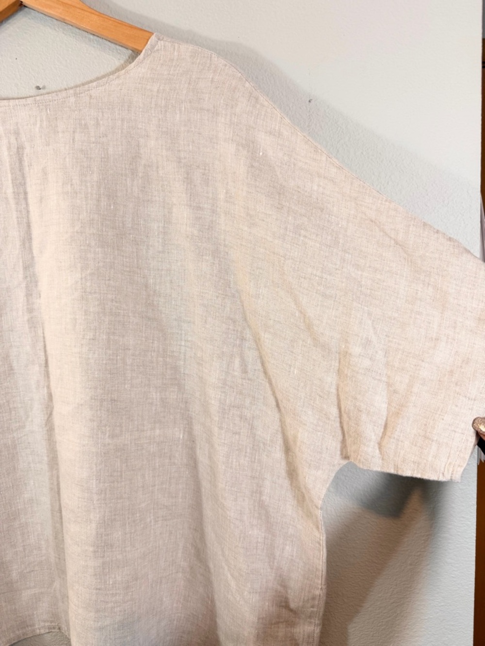 Planet by Lauren G Linen Tunic ONE SIZE Oversized Boxy Minimalist Lagenlook - Picture 11 of 11